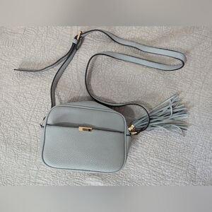 Elegant Light Blue Gray Crossbody Bag
